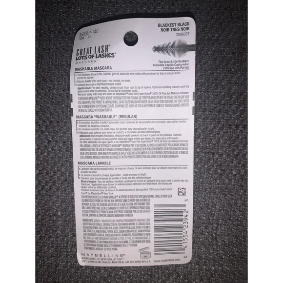 2 Brand New Maybelline Great Lash 140 Blackest Black Mascaras - Picture 2 of 2